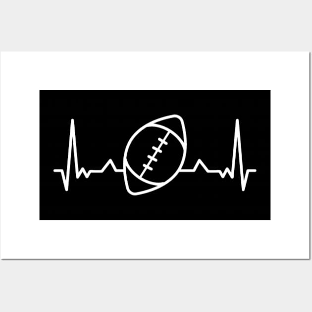 American Football Heartbeat Wall Art by Bestseller